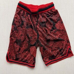 Nike Red and Black Patterned Shorts